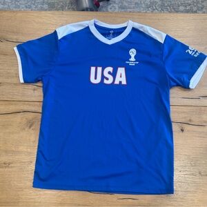 USA Soccer Jersey FIFA World Cup Brazil 2014 Blue Shirt Men’s Medium